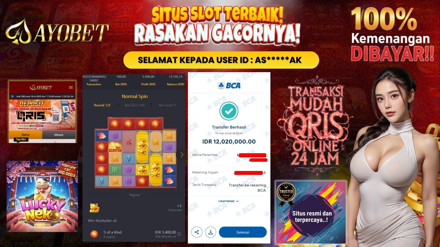 AYOBET JACKPOT SLOT LUCKY NEKO